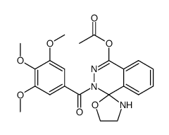 4'-acetoxy-2'-(3,4,5-trimethoxy-benzoyl)-2'H-spiro[oxazolidine-2,1'-phthalazine]结构式