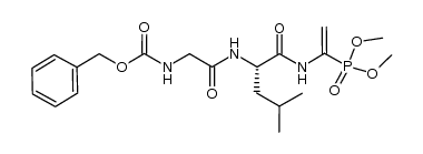 N-carboxybenzyl-glycinyl-leucinyl-1-amidoethylene-1-phosphonic acid dimethyl ester结构式