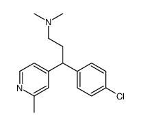 2-Picoline, 4-(p-chloro-alpha-(2-(dimethylamino)ethyl)benzyl)- Structure