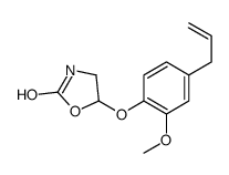 5-(2-methoxy-4-prop-2-enylphenoxy)-1,3-oxazolidin-2-one结构式