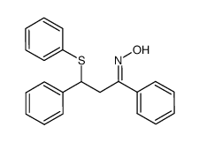 1,3-diphenyl-3-(phenylthio)propan-1-one oxime结构式