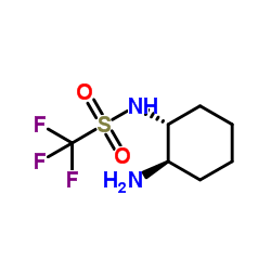 N-[(1R,2R)-2-氨基环己基]-1,1,1-三氟甲磺酸酰胺结构式