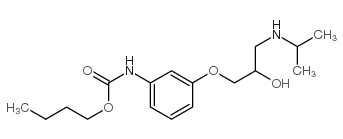 butyl N-[3-[2-hydroxy-3-(propan-2-ylamino)propoxy]phenyl]carbamate结构式