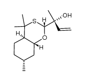 (R)-2-((2R,4aR,7R,8aR)-4,4,7-trimethylhexahydro-4H-benzo[e][1,3]oxathiin-2-yl)but-3-en-2-ol结构式