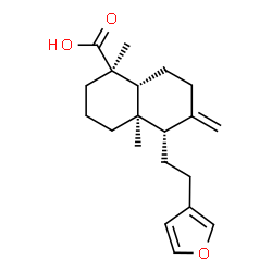 (5β,9R,10α)-15,16-Epoxylabda-8(17),13(16),14-trien-19-oic acid结构式