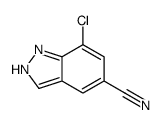 7-chloro-1H-indazole-5-carbonitrile结构式