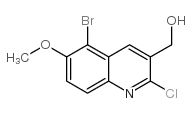 5-BROMO-2-CHLORO-6-METHOXYQUINOLINE-3-METHANOL结构式