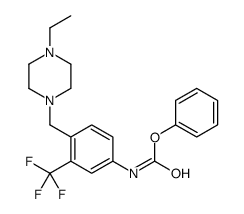 Phenyl {4-[(4-ethyl-1-piperazinyl)methyl]-3-(trifluoromethyl)phen yl}carbamate结构式