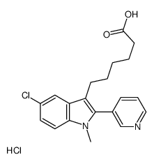 5-chloro-1-methyl-2-(3-pyridyl)-3-indolehexanoic acid结构式