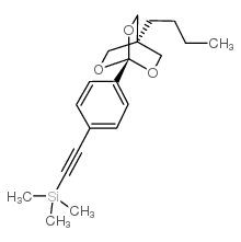 ((4-(4-Butyl-2,6,7-trioxabicyclo(2.2.2)oct-1-yl)phenyl)ethynyl)trimeth ylsilane structure