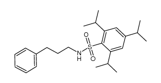 2,4,6-triisopropyl-N-(3-phenylpropyl)benzenesulfonamide结构式