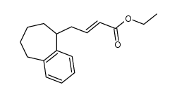 ethyl 4-(6,7,8,9-tetrahydro-5H-5-benzocycloheptenyl)-2-butenoate结构式
