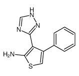 4-phenyl-3-(1H-1,2,4-triazol-5-yl)thiophen-2-amine结构式