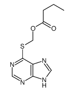 7H-purin-6-ylsulfanylmethyl butanoate结构式