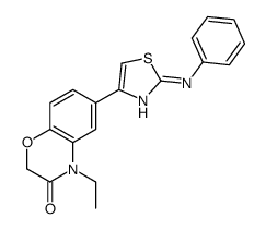 6-(2-anilino-1,3-thiazol-4-yl)-4-ethyl-1,4-benzoxazin-3-one结构式