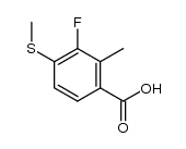 3-fluoro-2-methyl-4-(thiomethyl)benzoic acid Structure