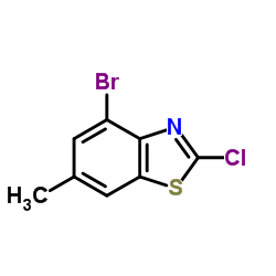 4-Bromo-2-chloro-6-methyl-1,3-benzothiazole结构式