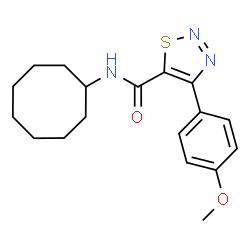 N-Cyclooctyl-4-(4-methoxyphenyl)-1,2,3-thiadiazole-5-carboxamide structure