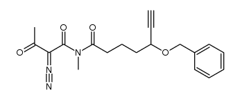 N-(diazoacetoacetyl)-5-benzyloxy-N-methyl-6-heptynamide结构式