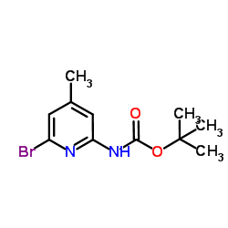 2-Methyl-2-propanyl (6-bromo-4-methyl-2-pyridinyl)carbamate结构式