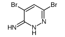 4,6-dibromopyridazin-3-amine structure