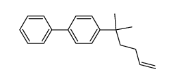 4-(1,1-dimethylpent-4-en-1-yl)biphenyl结构式