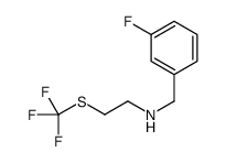 N-(3-Fluorobenzyl)-2-[(trifluoromethyl)sulfanyl]ethanamine结构式