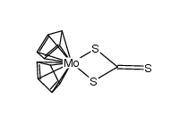 (η-C5H5)2Mo(η2-trithiocarbonato) Structure