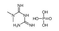 3-(diaminomethylidene)-1,1-dimethylguanidine,phosphoric acid结构式