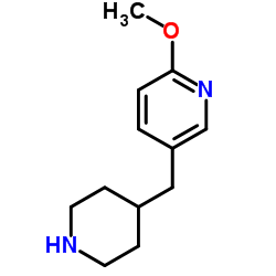2-Methoxy-5-(4-piperidinylmethyl)pyridine结构式