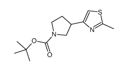 tert-butyl 3-(2-methyl-1,3-thiazol-4-yl)pyrrolidine-1-carboxylate Structure