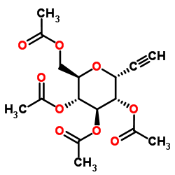 2-C-(2,3,4,6-Tetra-O-acetyl-a-D-glucopyranosyl) ethyne结构式