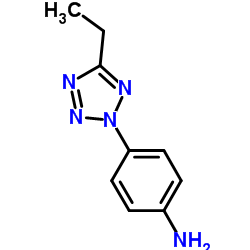 4-(5-Ethyl-2H-tetrazol-2-yl)aniline Structure
