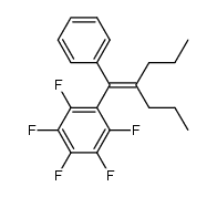 1,2,3,4,5-pentafluoro-6-(1-phenyl-2-propylpent-1-en-1-yl)benzene结构式