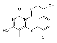 6-(2-chlorophenyl)sulfanyl-1-(2-hydroxyethoxymethyl)-5-methylpyrimidine-2,4-dione结构式