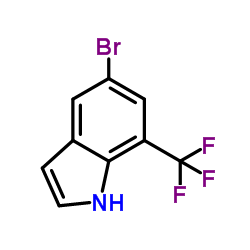 5-Bromo-7-(trifluoromethyl)-1H-indole结构式