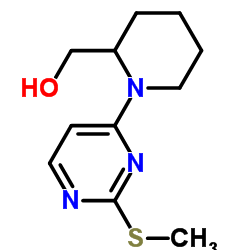{1-[2-(Methylsulfanyl)-4-pyrimidinyl]-2-piperidinyl}methanol Structure