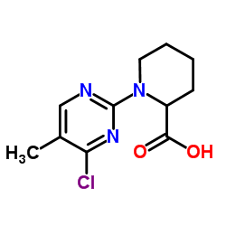 1-(4-Chloro-5-methyl-2-pyrimidinyl)-2-piperidinecarboxylic acid结构式
