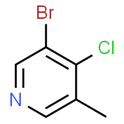 3-溴-4-氯-5-甲基吡啶结构式