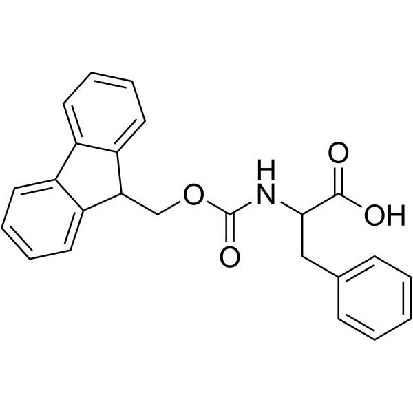 2-((((9H-芴-9-基)甲氧基)羰基)氨基)-3-苯丙酸结构式