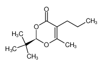 (2R)-2-tert-Butyl-6-methyl-5-propyl-4H-1,3-dioxin-4-on结构式