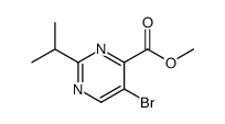 5-Bromo-2-isopropyl-pyrimidine-4-carboxylic acid methyl ester结构式