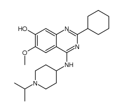 2-cyclohexyl-4-((1-isopropylpiperidin-4-yl)amino)-6-methoxyquinazolin-7-ol Structure