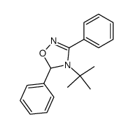 4-tert-Butyl-3,5-diphenyl-4,5-dihydro-1,2,4-oxadiazole结构式