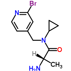 N-[(2-Bromo-4-pyridinyl)methyl]-N-cyclopropylalaninamide结构式