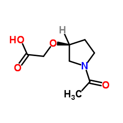 {[(3S)-1-Acetyl-3-pyrrolidinyl]oxy}acetic acid结构式