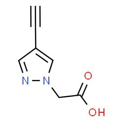 2-(4-乙炔基-1H-吡唑-1-基)乙酸结构式
