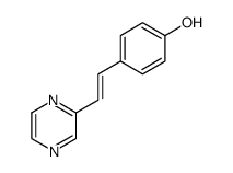 (E)-4-<2-(2-pyrazinyl)ethenyl>phenol结构式