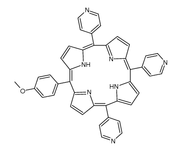 meso-tri(4-pyridyl)-p-methoxyphenylporphyrin结构式