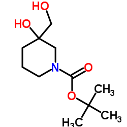 tert-Butyl 3-hydroxy-3-(hydroxymethyl)piperidine-1-carboxylate structure